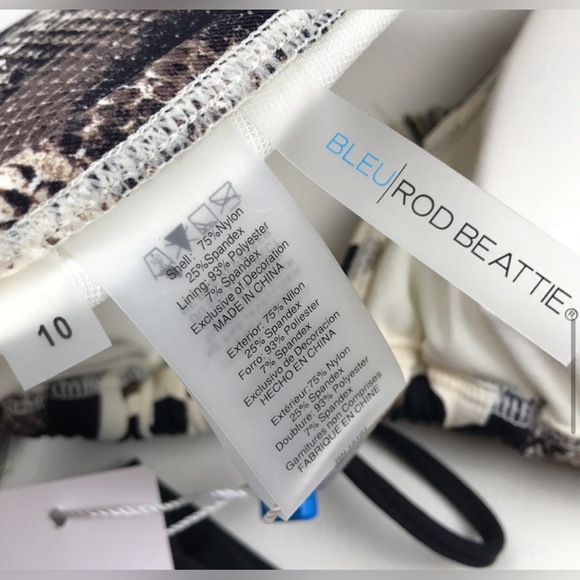 Bleu Rod Beattie Bikini Skin Games 2 Piece Swimsuit Snakeskin Print Sz 10 - Picture 7 of 11